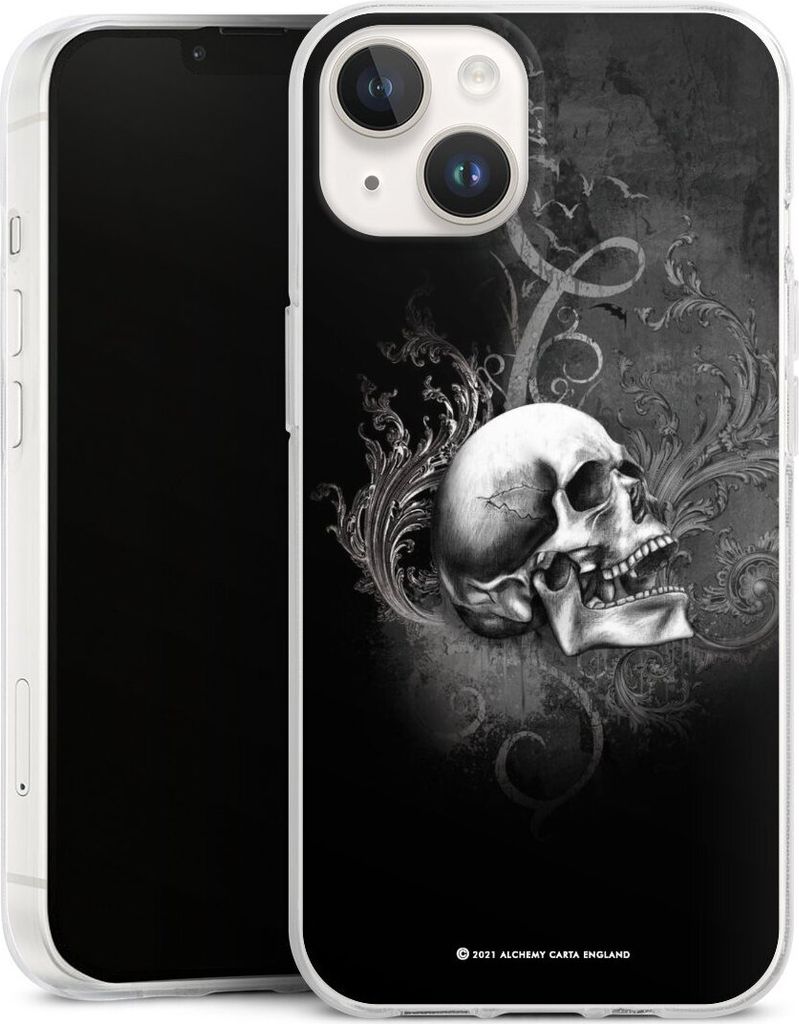 DeinDesign Handyhülle für Apple iPhone 14 Silikon Hülle Case Smartphone Schutzhülle Gothic Schädel Totenköpfe