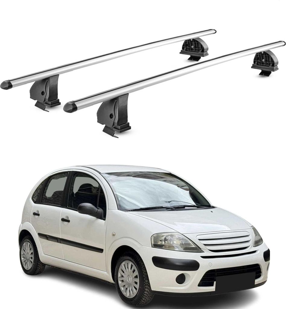 Barres de toit transversales Alu pour Citroen C3 I Image du produit 