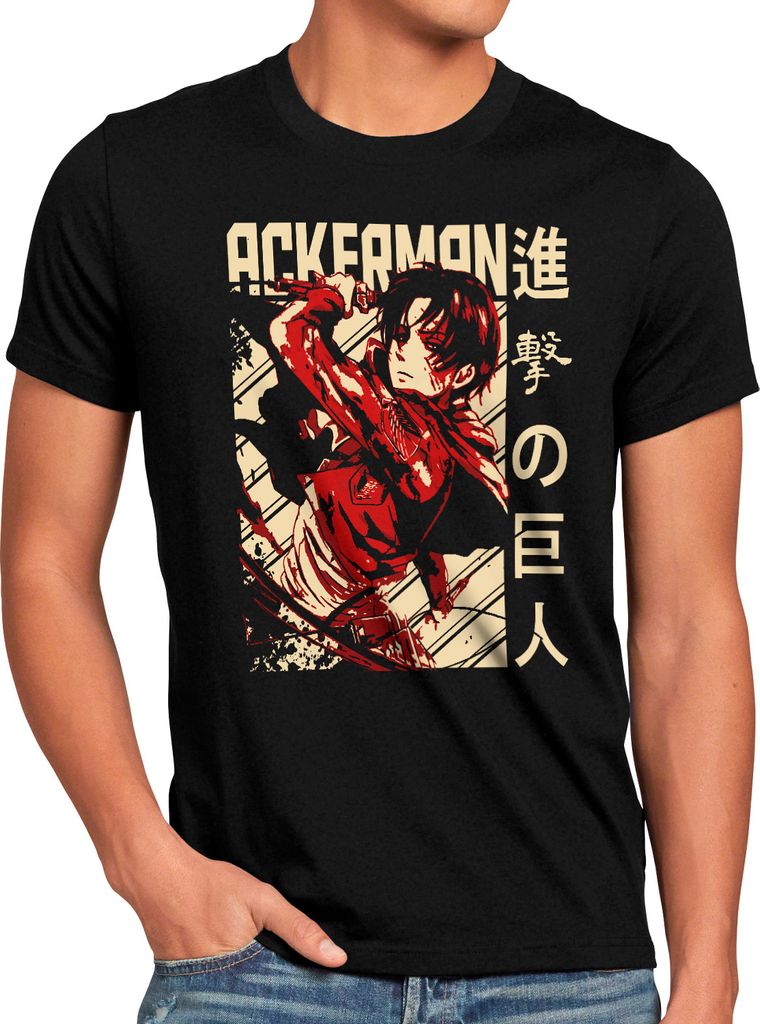A.N.T. Brave Ackerman Herren T-Shirt attack anime japan manga on titan aot