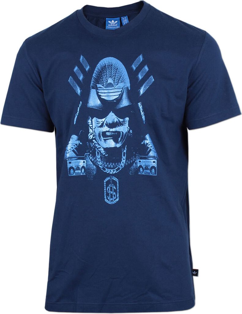 adidas Herren Shirt Superstar Street Tee blau Gr.S (S19243)