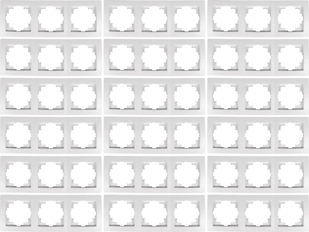 18x Rahmen McPower "Flair", 3-fach, weiß, matt