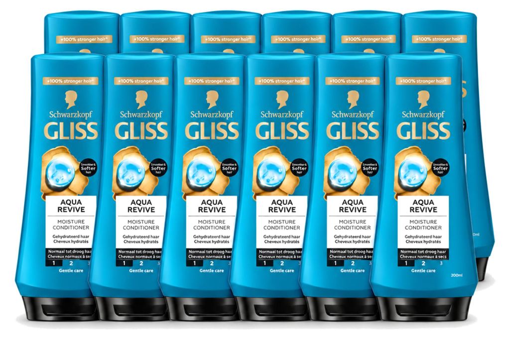 12 x Gliss Aqua Revive Conditioner - Hydratatie en frisheid Productafbeelding 