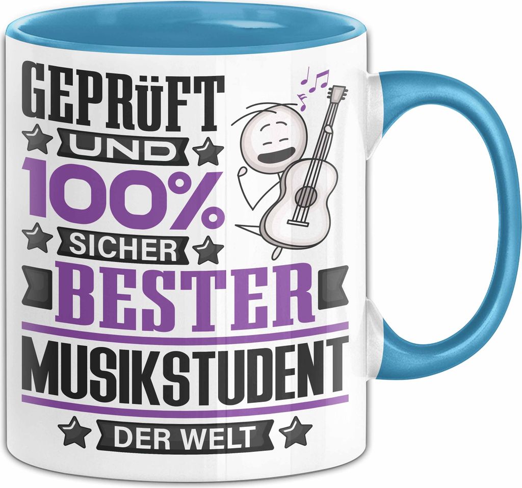 Musikstudent Geschenk Lustiger Spruch für Musikstudent Geschenkidee Bester Musikstudent Der Welt (Blau)