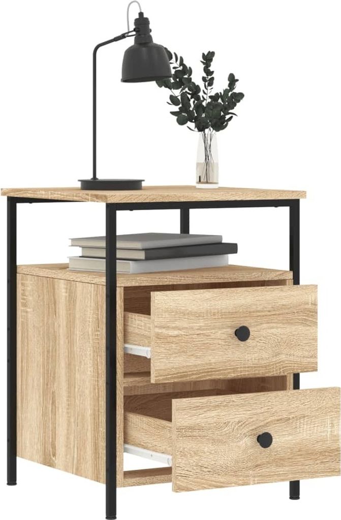 vidaXL Nachttisch Sonoma-Eiche 44x45x60 cm Holzwerkstoff Produktbild 6