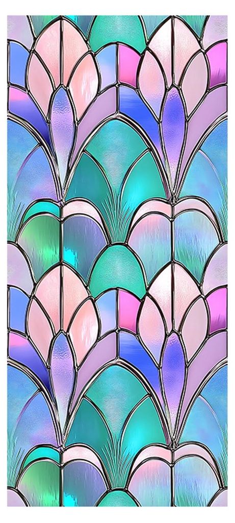 Buntglas-Regenbogen-Fenster-Sichtschutzfolie, dekorative Sonnenschutzfolie, haftende, farbenfrohe, statisch haftende Abdeckungen, Aufkleber für Gl...