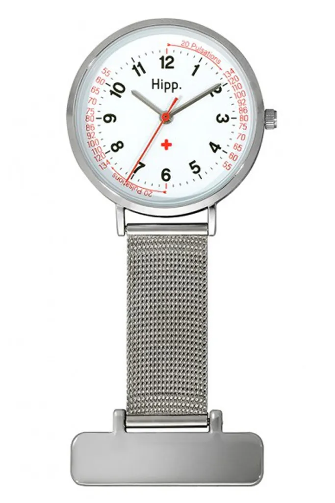 Montre de Luxe Hipp. Uni H30001 en Acier Inox - Cadran Argenté Épuré