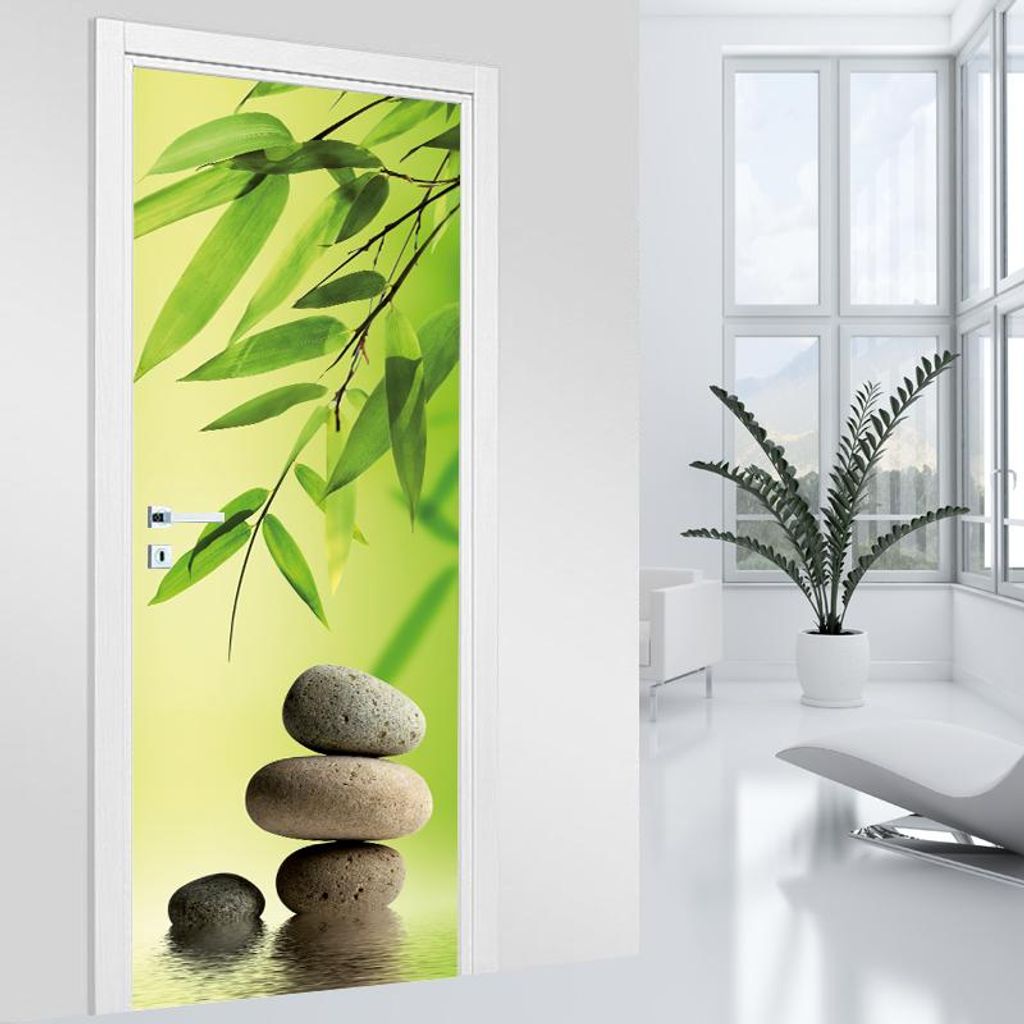 Türsticker – Lumaléa – Kieselsteine – MAT-Kleber – Breite 73 x H?he 205 cm