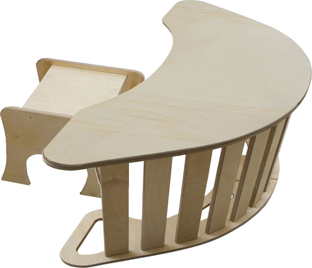 Skyline Kletterbogen Klettergerüste Kletterdreieck Baby Kletterwippe Holzbogen für Kinder Montessori Klappbar Tisch, mod.A, 110x51x48cm, Hölzern