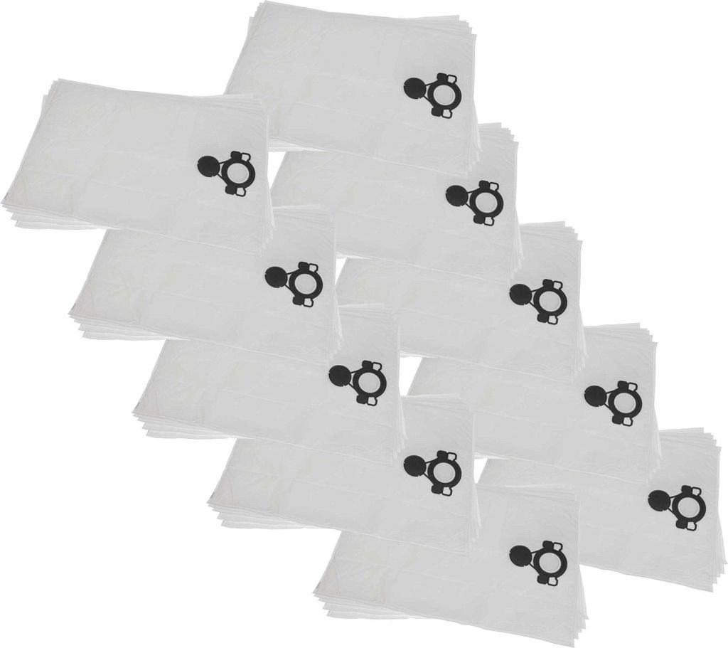 vhbw 50x Staubbeutel kompatibel mit Nilfisk Attix 33-2L IC, 33-2H IC, 33-2M IC, 33-2H PC, 33-2L IC Mobile, 33-01 IC Staubsauger - 52,5cm x 39cm Weiß