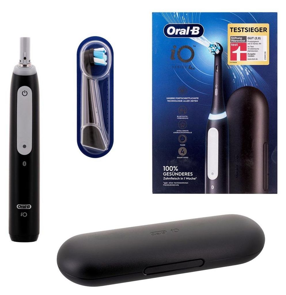 Oral-B iO Series 4 Matt Black mit Reiseetui Produktbild 