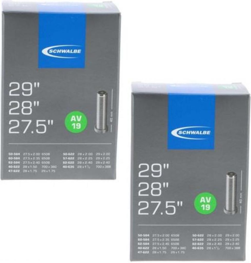 Schwalbe 2x Schlauch AV19, 27,5/28/29 Zoll (ETRTO Produktbild 