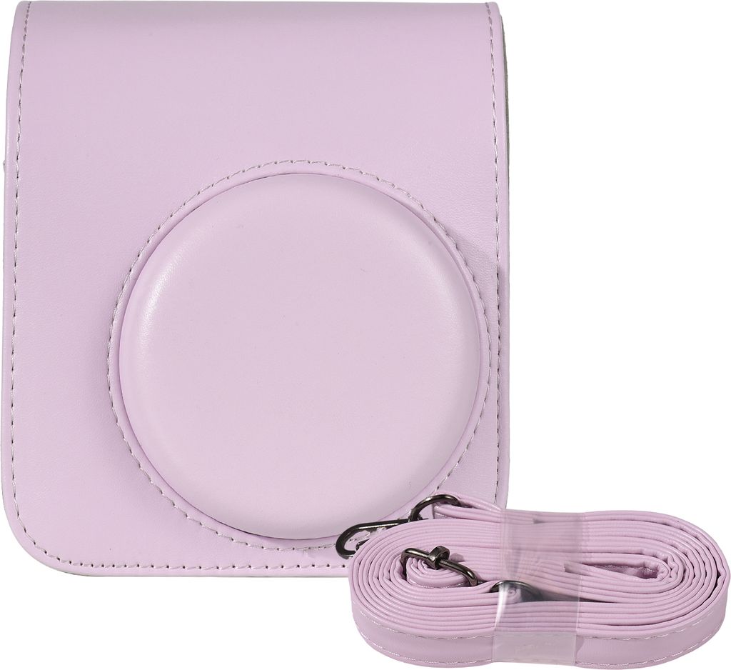 Sofortbildkamera-Schutzhuelle, Kunstleder, Kamera-Aufbewahrungstasche mit abnehmbarem, verstellbarem Schultergurt, Ersatz fuer Fujifilm instax mini 12