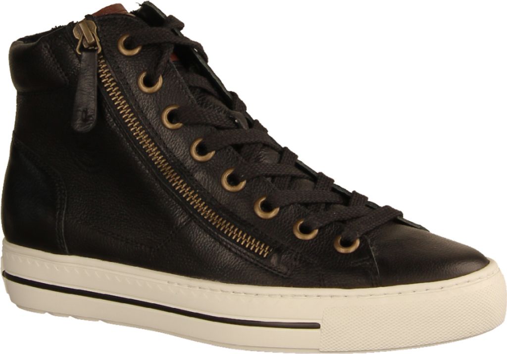 Paul Green 4024-027 Damensneaker hoch, Schwarz/Cognac, Produktbild 