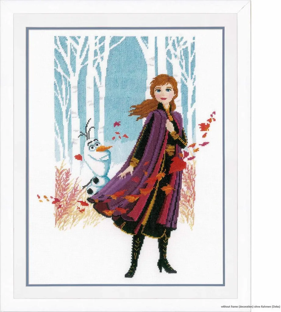 Kit Point de Croix Disney Anna Frozen 2 pour Apprendre la Broderie Facile