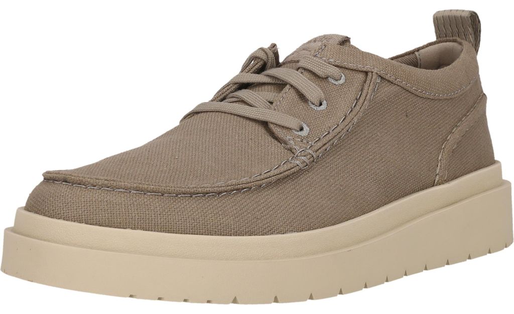 CLARKS Halbschuhe Polden Moc mit markanter Sohle 9122A Grey Canvas 44.5
