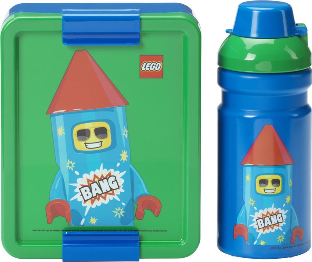 LEGO Trinkflasche + Brotdose LUNCH SET FIREWORK GUY
