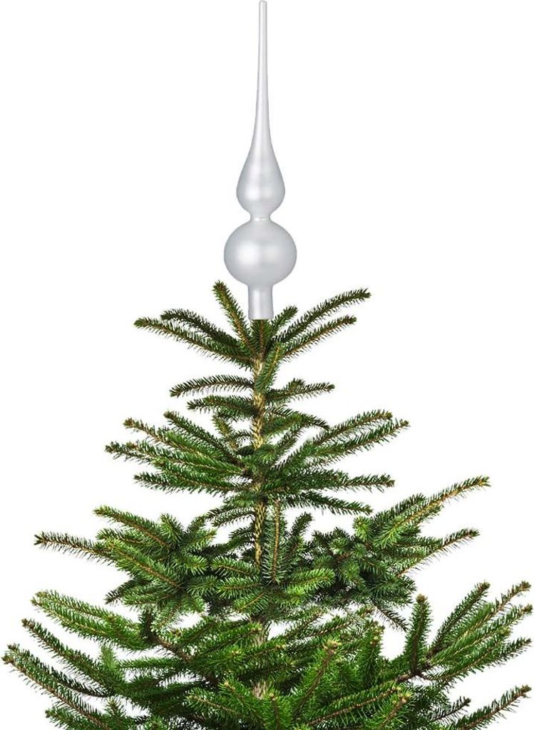 Christbaumspitze 26cm Just White Weiss Matt