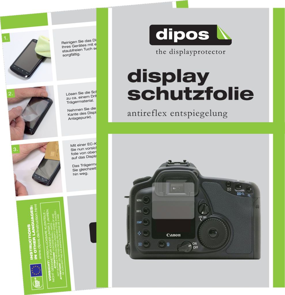 6x Schutzfolie für Canon Eos 10D matt Displayschutzfolie Folie Display Schutz dipos