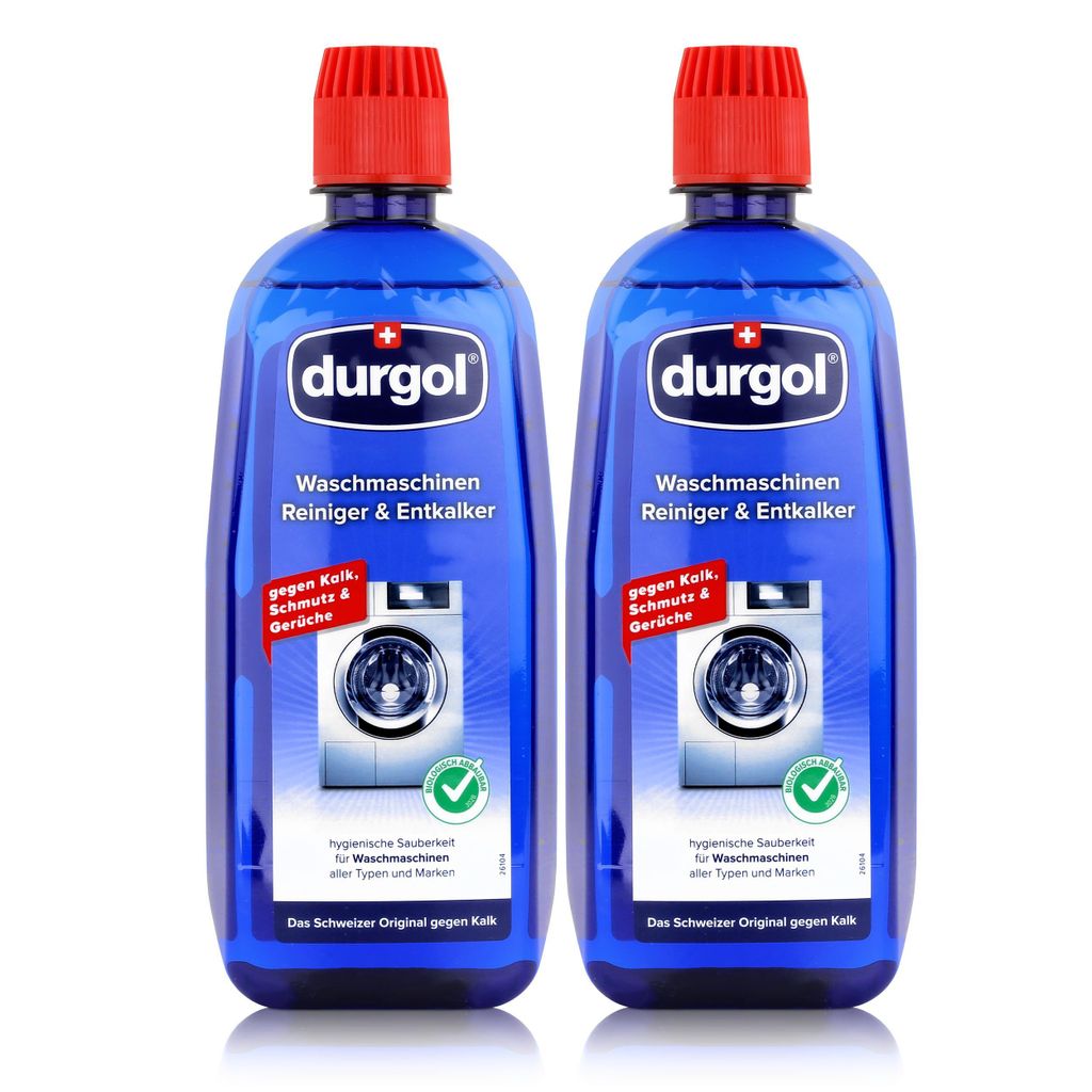 Durgol Waschmaschinen Reiniger & Entkalker 500ml - Gegen Kalk (2er Pack)