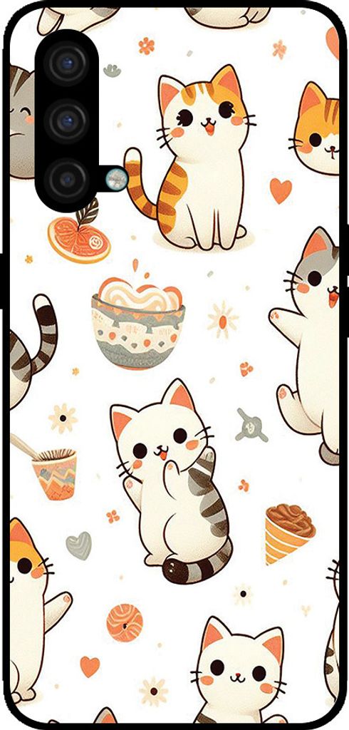 Smartphonica Telefon Fall geeignet für OnePlus Nord CE mit Katze drucken - TPU zurück Abdeckung Fall Katze Design