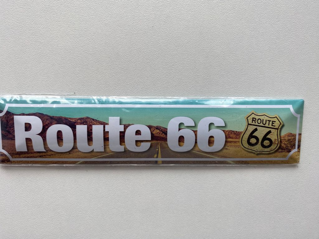 Route 66, Straßenschild - Magnet, Blech 16 x 3,5 cm, STR-M 016