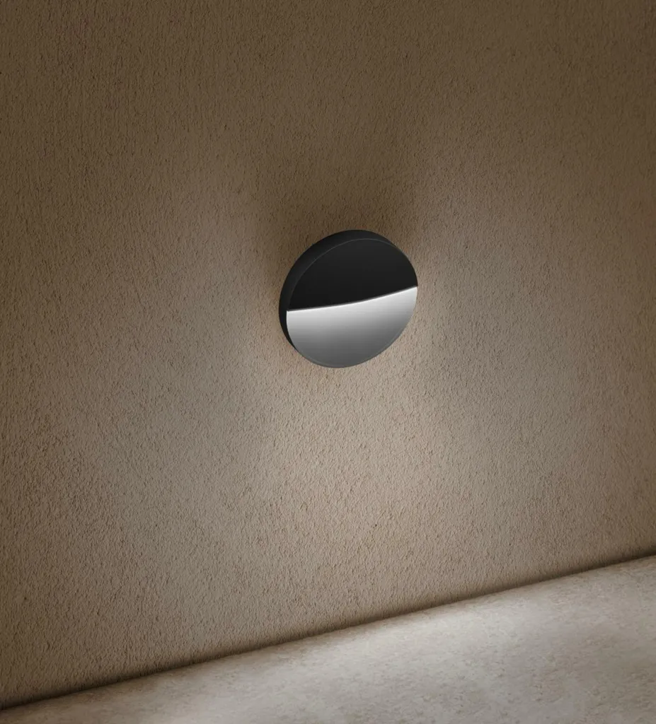 Luminaire extérieur étanche IP54 Century Paseo Tondo LED 4W noir mat
