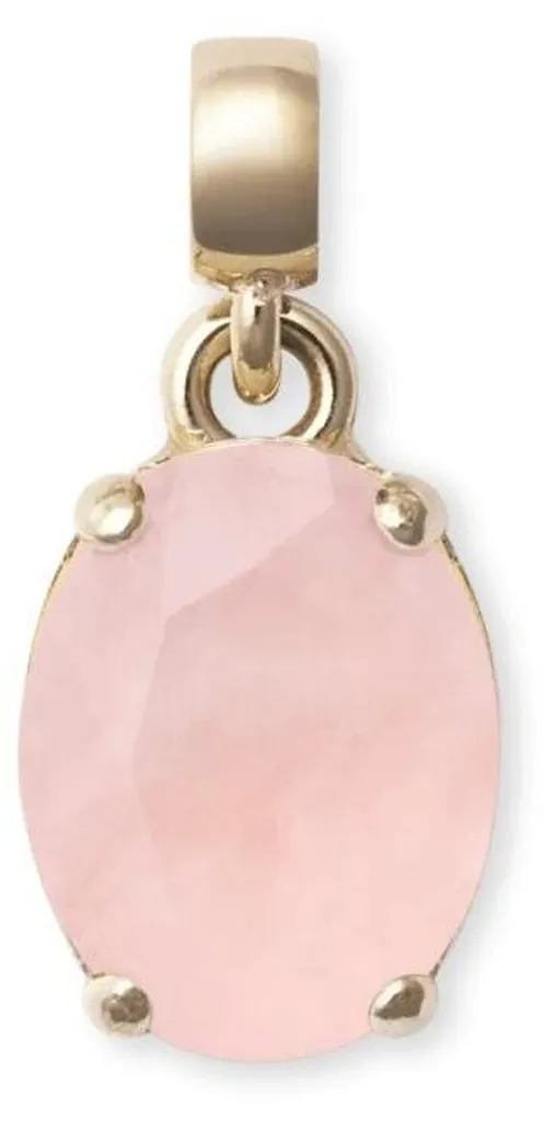 Pendentif quartz rose plaqué or : l'accessoire idéal pour vos soirées