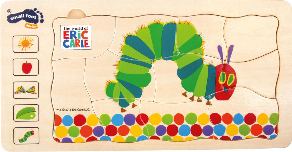 Small Foot Holzpuzzle Die kleine Raupe Nimmersatt Lernspielzeug 36-teilig