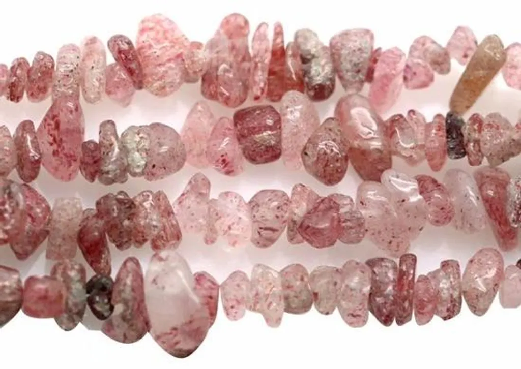 Perles baroques en quartz fraise véritable de 3 à 8 mm pour bijoux