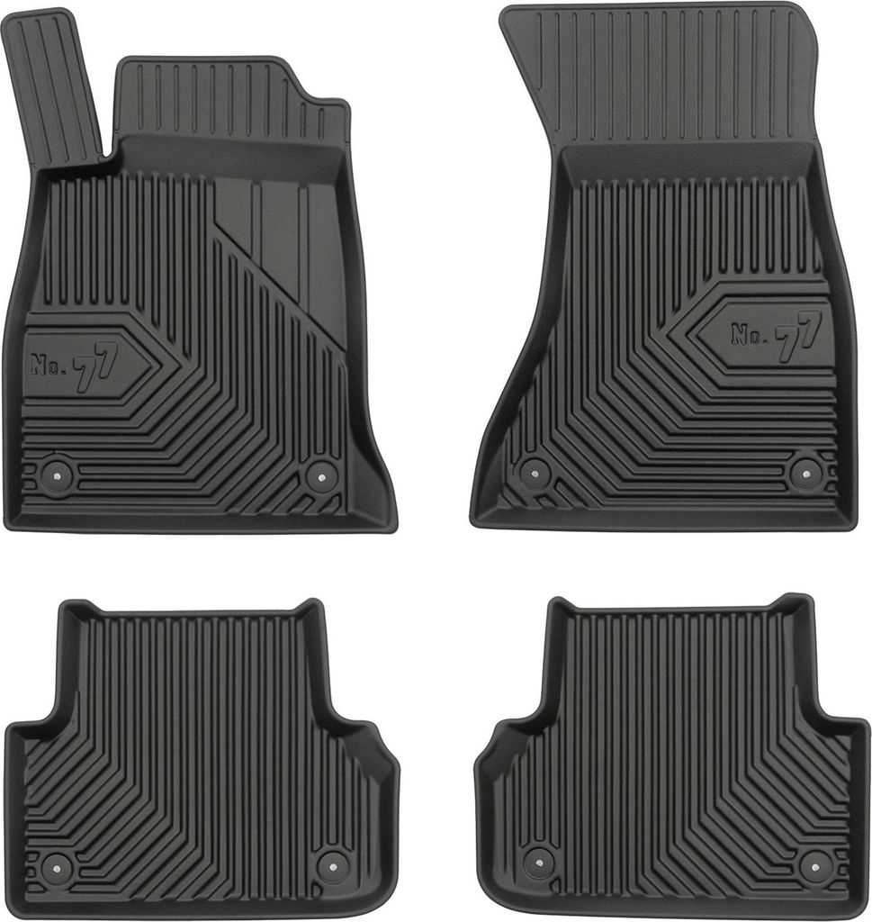 Fußmatten Gummimatten No.77 für Audi A4 B9 2015-2025 TPE Gummi Schwarz 4 Teile