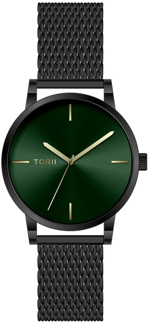 Montre Analogique pour Homme avec Cadran Vert Torii - Style Classique