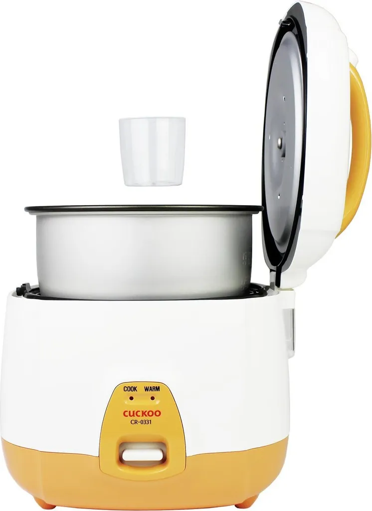 Cuiseur à riz électrique compact Cuckoo CR-0331 de 0,54L blanc et orange - 13