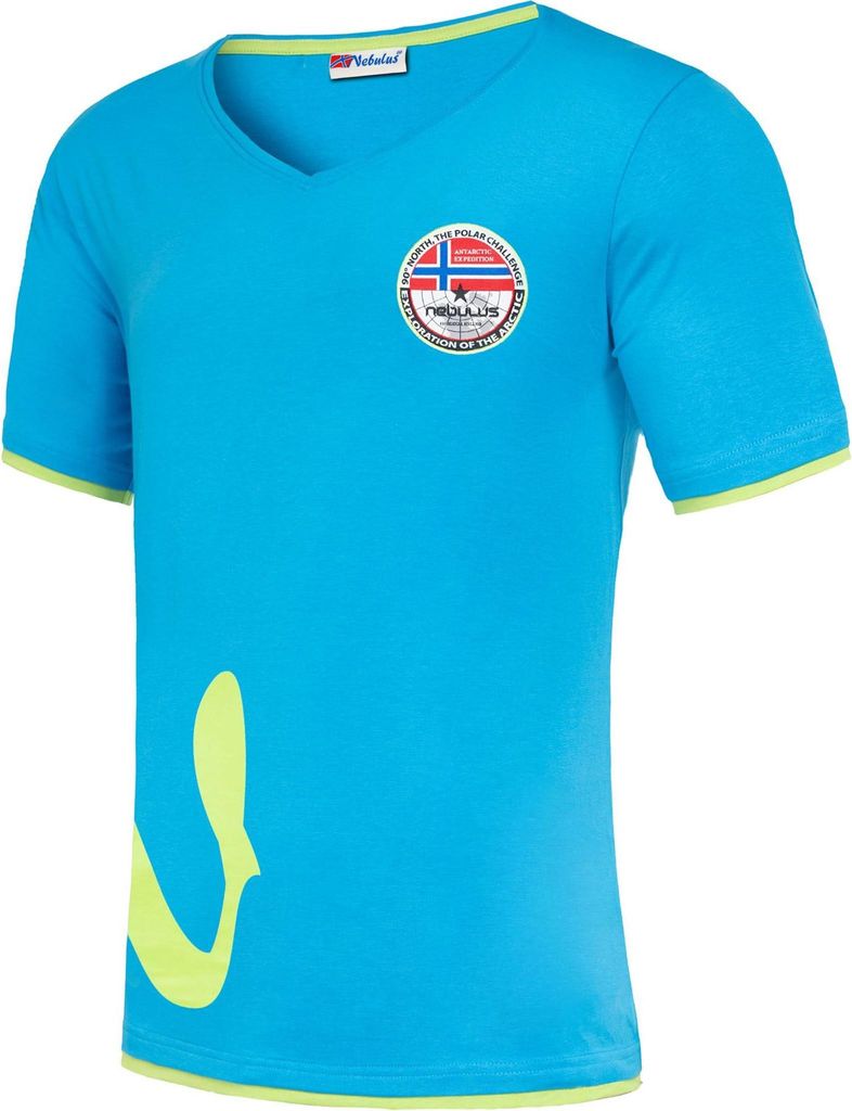 Nebulus T-Shirt FLORIN Herren, Sommershirt kurzarm, Frühlingsshirt, P5332 - Herren, malibublau, M