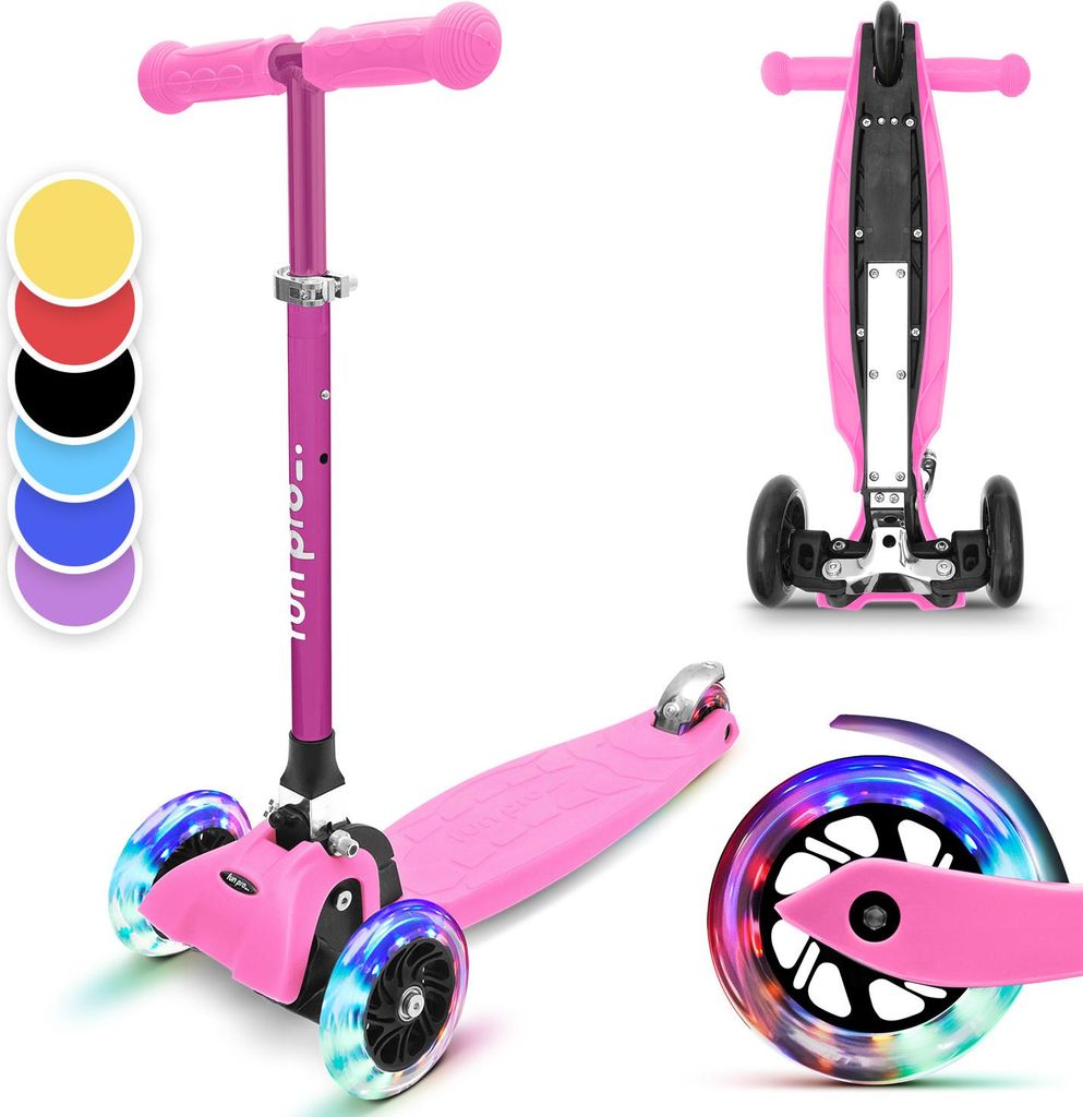 fun pro ONE Deluxe Kinder Roller – 3 Räder, 3-6 Jahre, Produktbild 