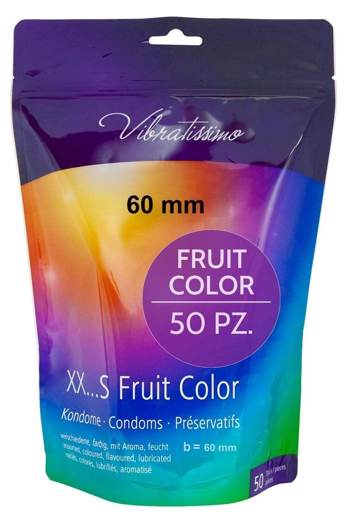 VIBRATISSIMO Preservativi Fruit Color Condomi 50 pz | Immagine del prodotto 