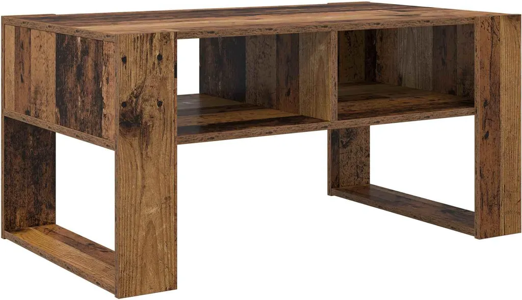 Tavolino da Salotto con Vano Legno Vecchio 92cm | Stile Industrial
