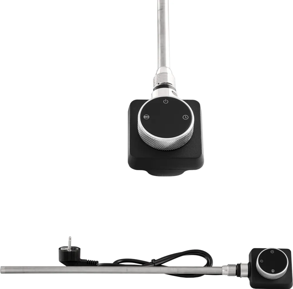 Riscaldatore elettrico a rotazione per radiatore da bagno Calorifero 400W Nero