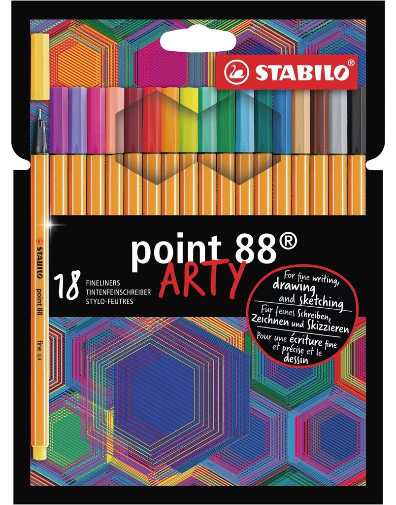 STABILO® 8818/1-20 Fijne vulpen, punt 88®, kartonnen etui Productafbeelding 