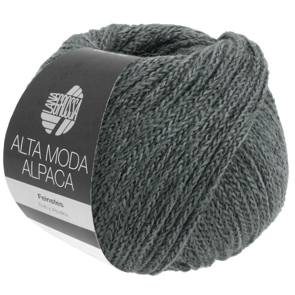 Lana Grossa ALTA MODA ALPACA 50 g edles Garn aus hauchfeinem Baby-Alpaca 140 m Farbe 079 - Tarngrün