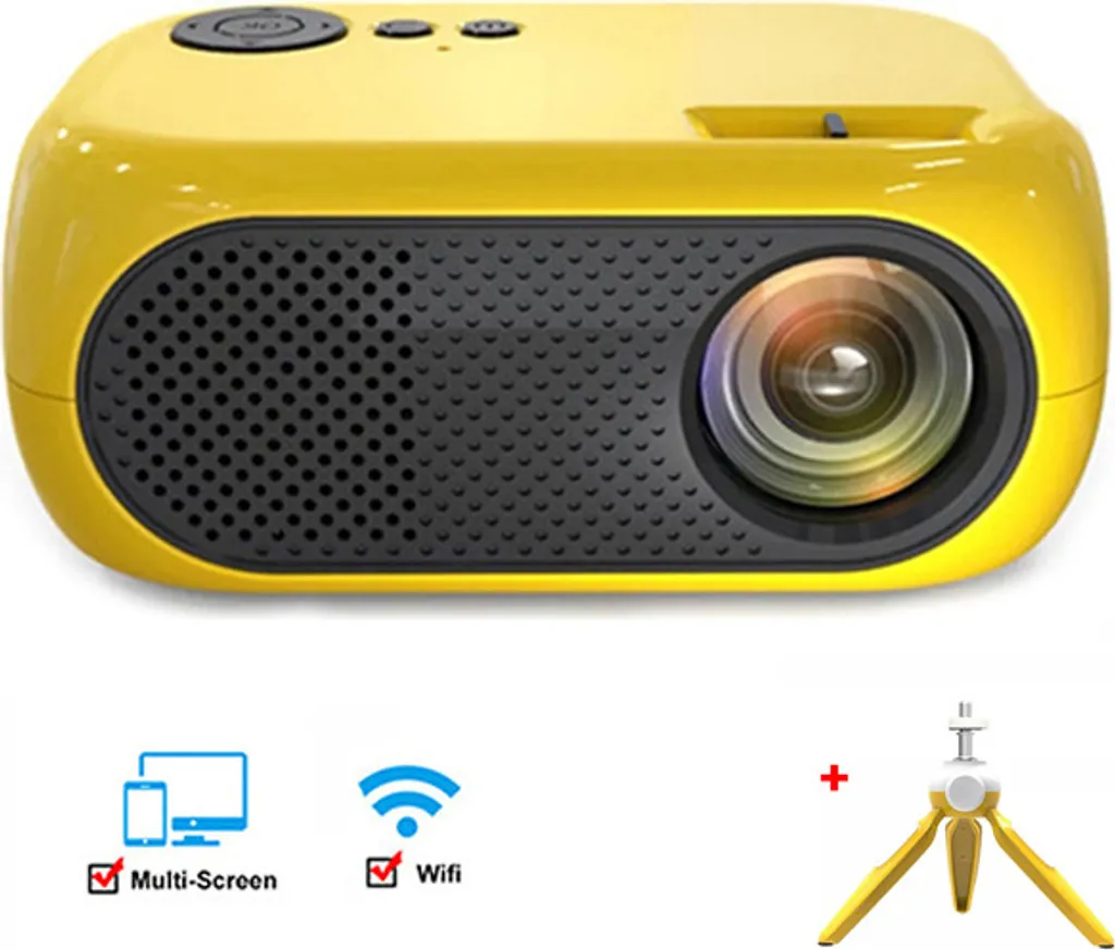 Vidéoprojecteur Portable Compact ZELURXX 1080p pour Cinéma à la Maison