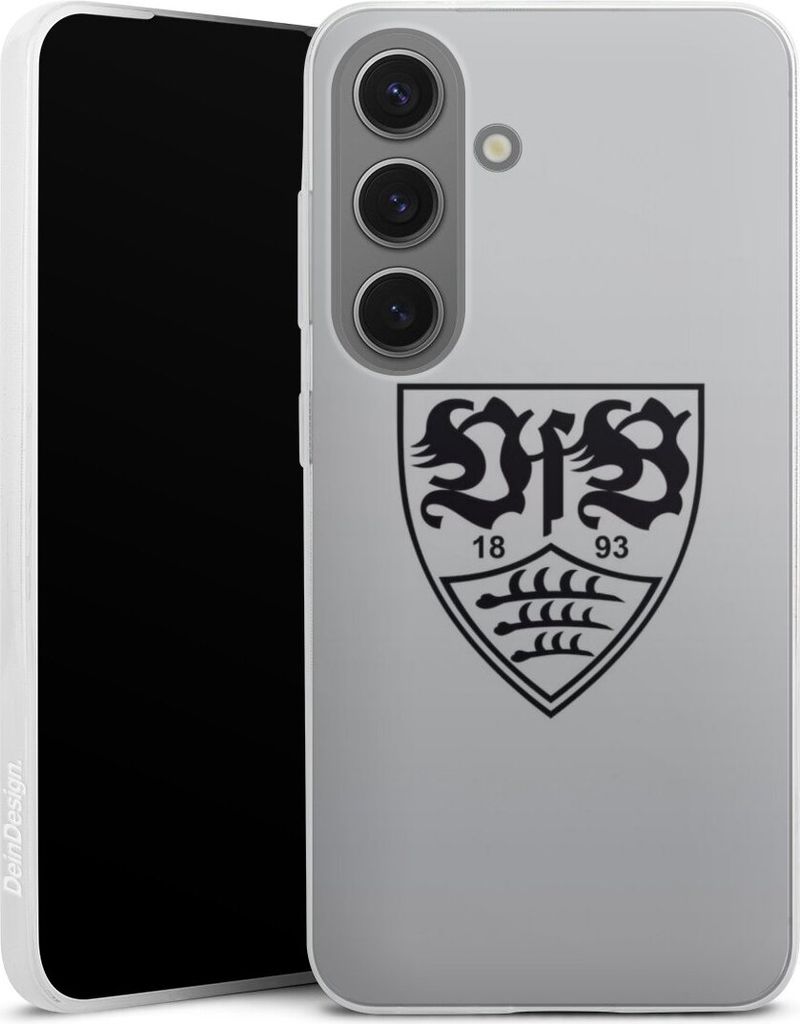 DeinDesign Slim Hülle für Samsung Galaxy S25 Silikon Case Ultra Dünn Handyhülle Logo Offizielles Lizenzprodukt VfB Stuttgart
