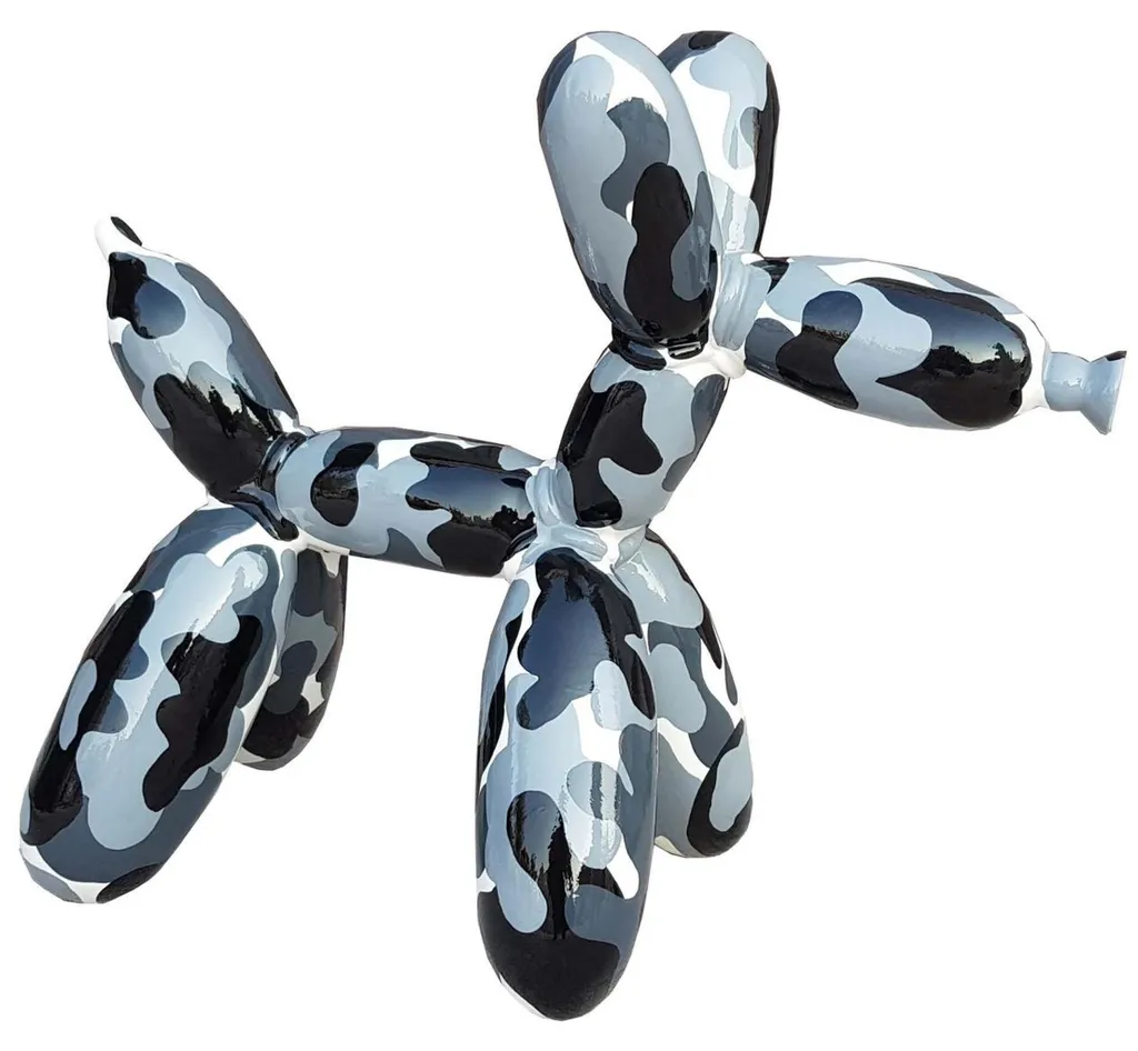 Sculpture Chien Moderne 57cm Effet Brillant Décoration Maison et Jardin