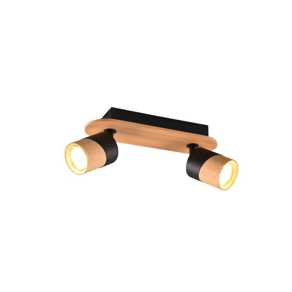 Spot TRIO TR 801100232 Aruni GU10 2x10W noir/imitation bois Image du produit 