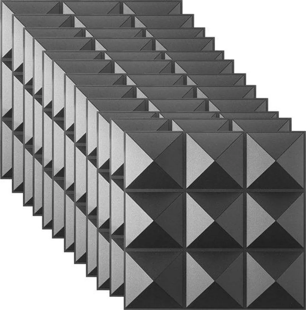 Panneaux muraux 3D noir décoratifs pour habillage mur salon et bureau