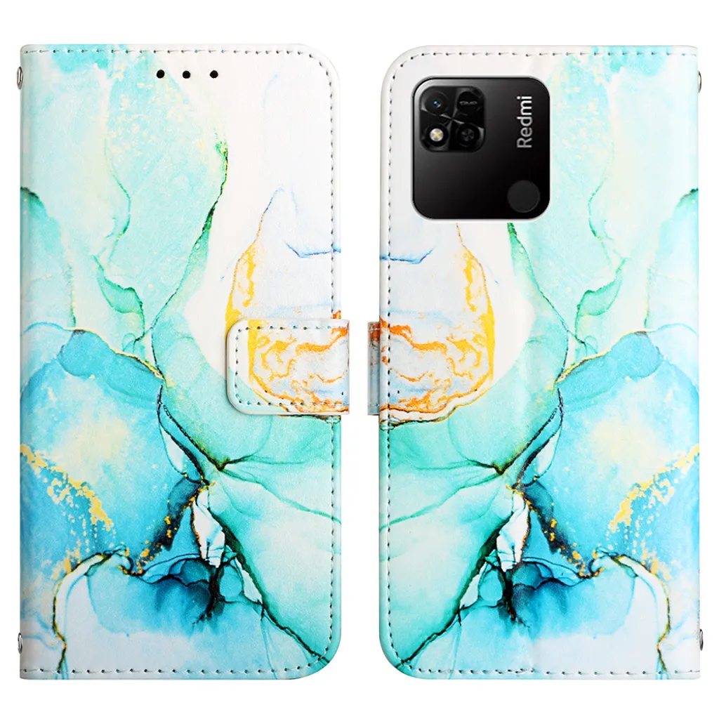 Klapber Cover per Redmi 10A Custodia in Pelle per Redmi 10A Custodie da Cintura Portafoglio con Slot per Schede e Magnetica Protettivo Morbida Gomma Silicone Custodia per Xiaomi Redmi 10A, Blu