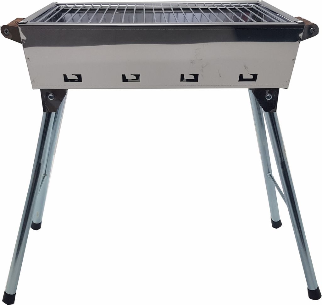 Mangal Grill Riga Edelstahl Campinggrill mit Klappbeinen Anglergrill Festivalgrill