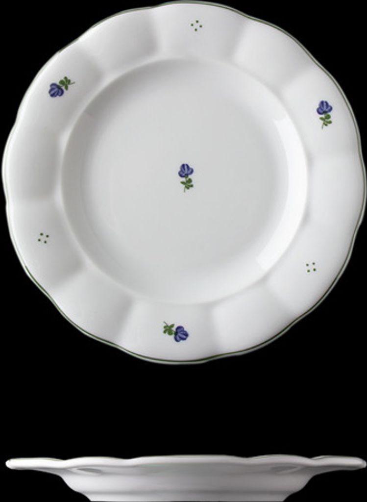 Talíř dezertní, český porcelán, kytičky, 19 cm, G. Benedikt Obrázek produktu 
