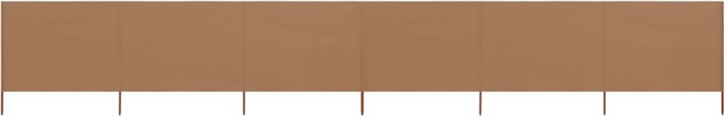 Schlichtes 6-teiliges Windschutzgewebe 800 x 160 cm Taupe - Sonnenschirme DE5851515 1parcel