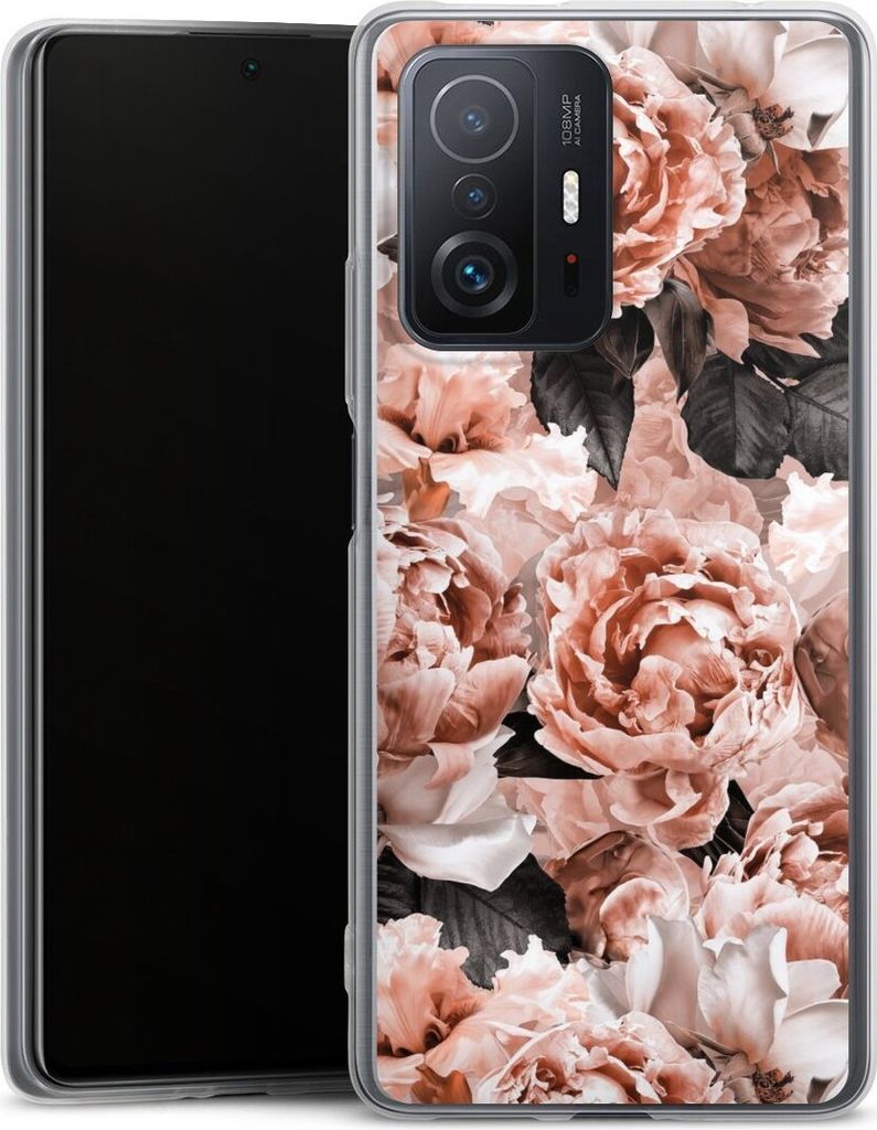 DeinDesign Slim Hülle für Xiaomi 11T 5G Silikon Case Ultra Dünn Handyhülle Blume Rose Vintage