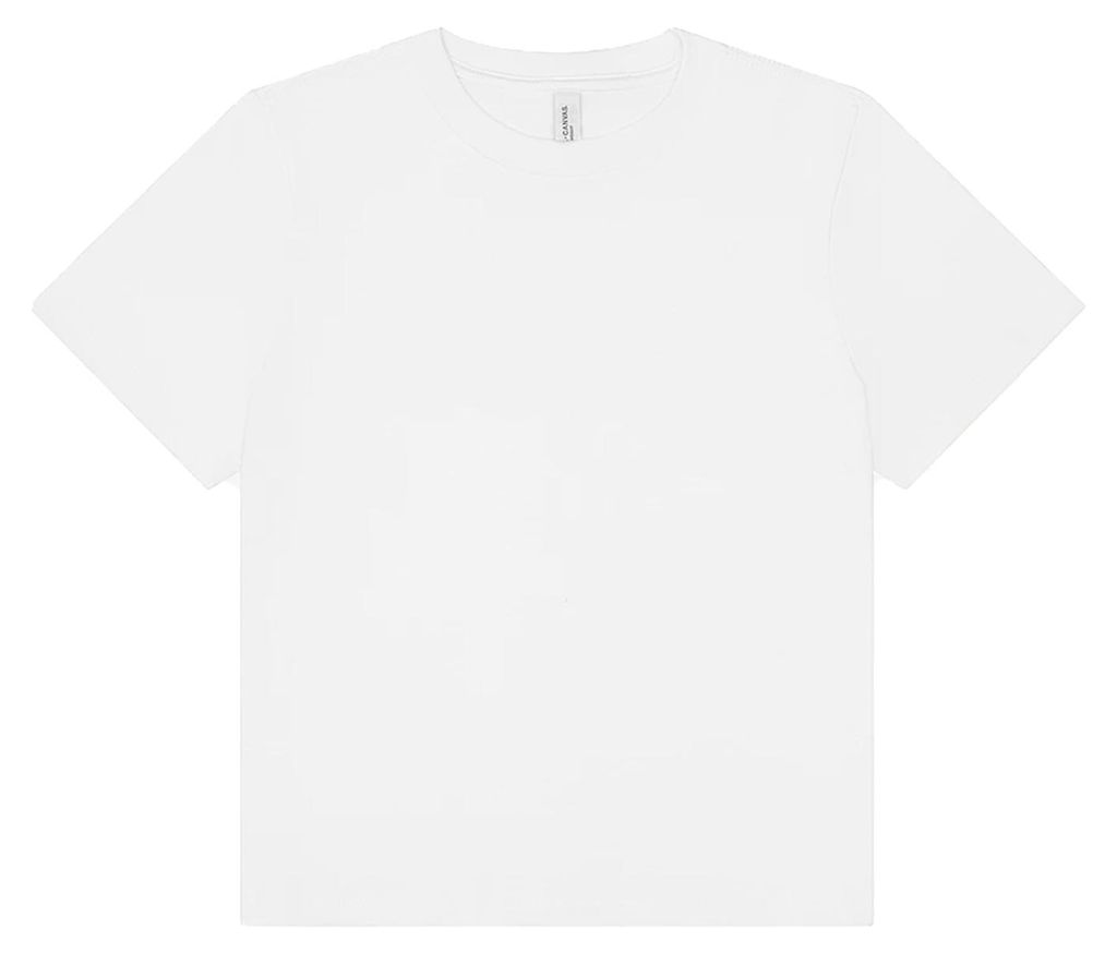 Bella + Canvas - T-Shirt für Damen, Schwere Qualität, Kastig RW11367 (XS) (Weiß)